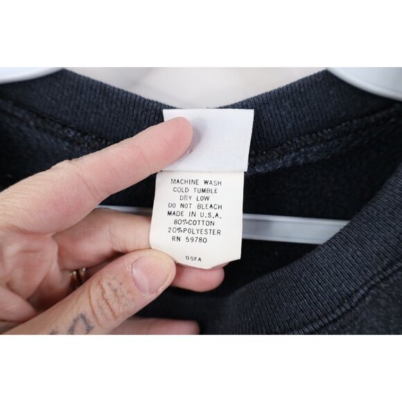 Vtg 80s 90s Georges Marciano Guess Jeans Women OS Faded Spell Out Sweatshirt USA - Picture 10 of 13